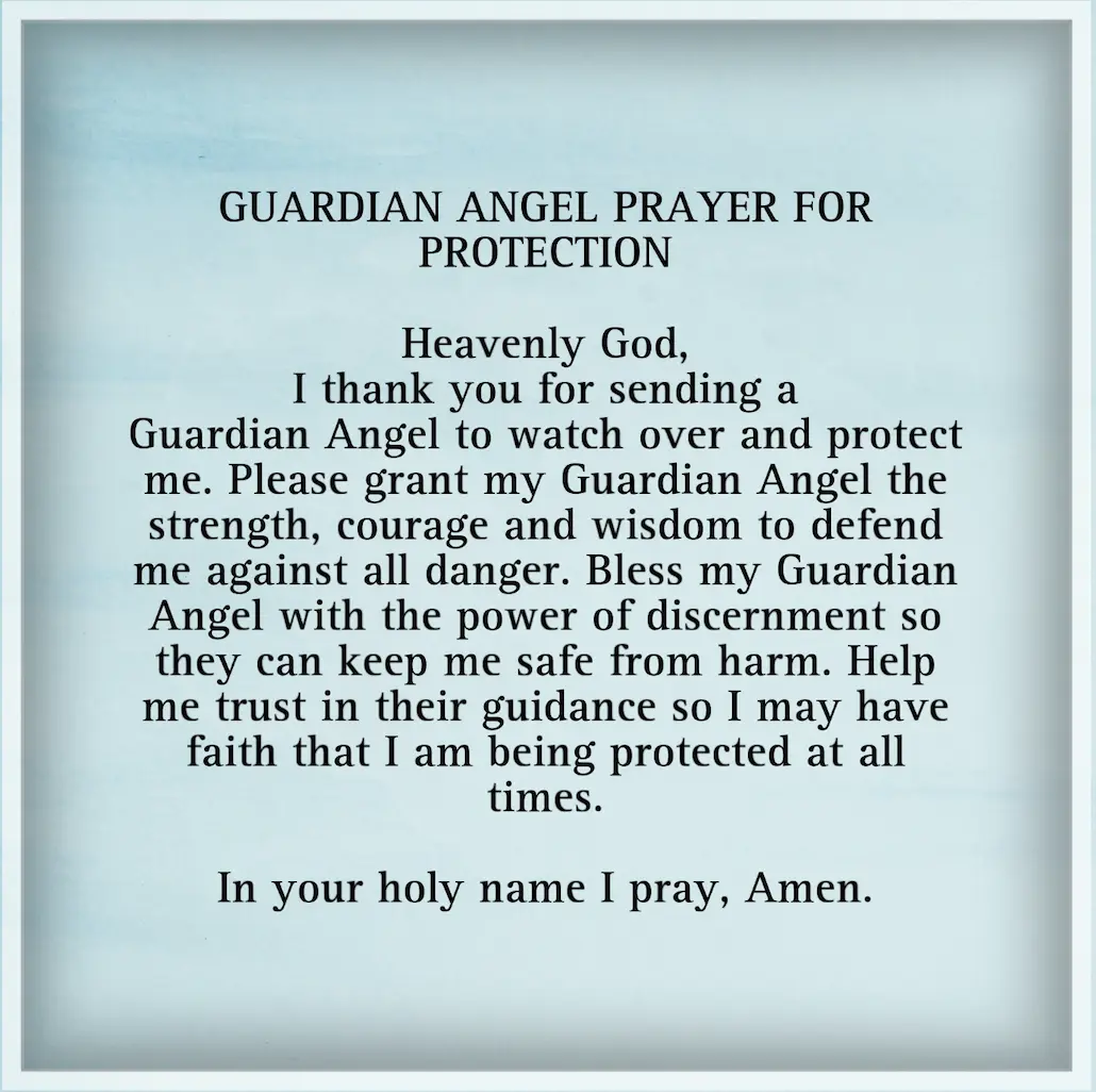 Guardian Angel Prayer for Protection