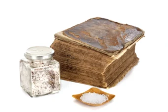 old bible and salt