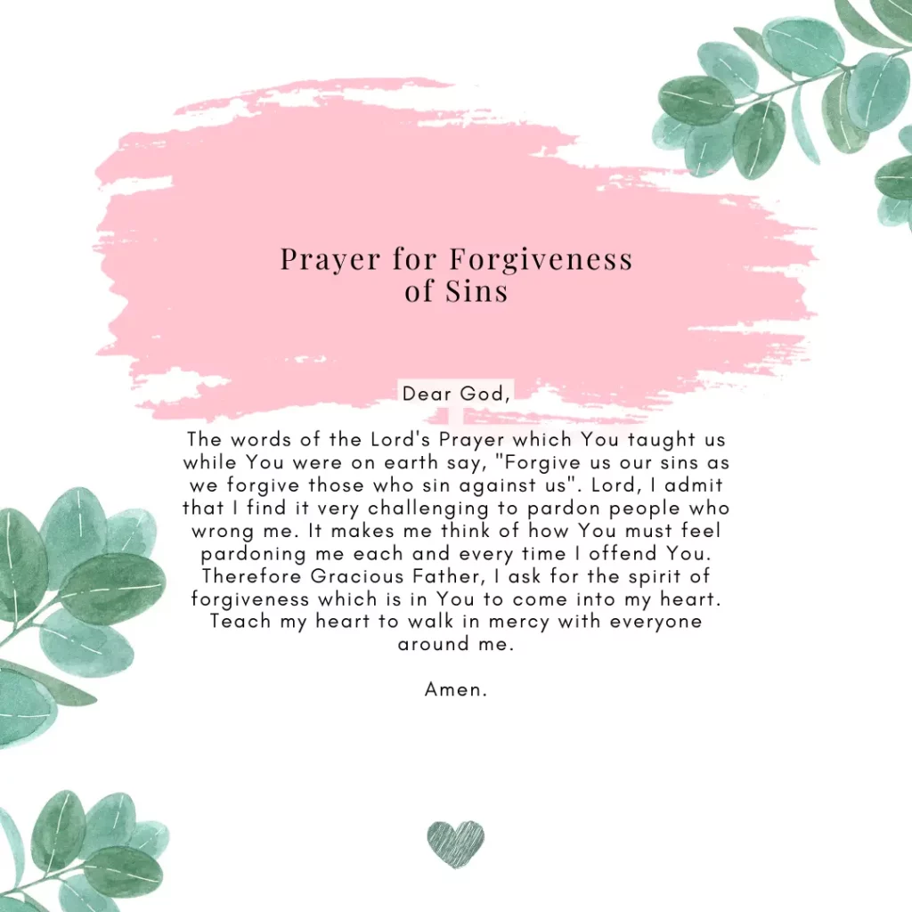prayer for forgiveness of sins 